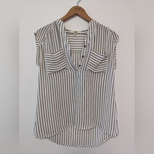 Ya Los Angeles Striped sleeveless blouse Sz m